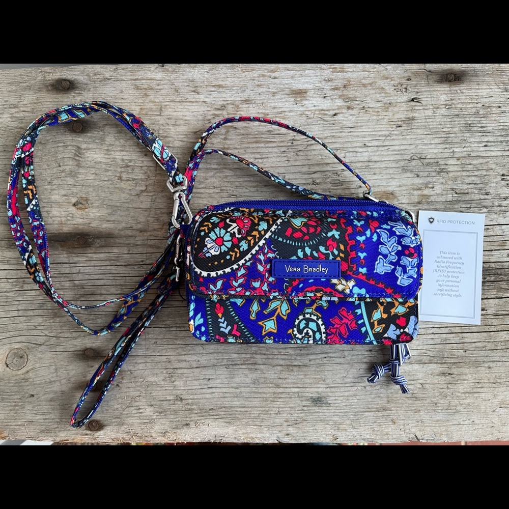 Vera Bradley All In One Wristlet Lighten Up Petite Paisley NWOT